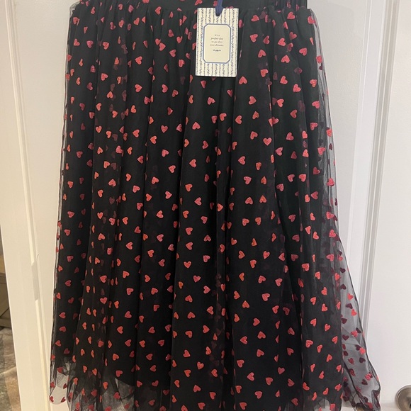 JessaKae Black Skirt with Red Heart Accents - Picture 2 of 3